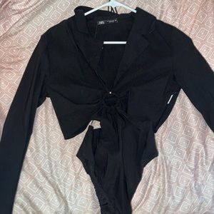 Zara black Bodysuit never worn